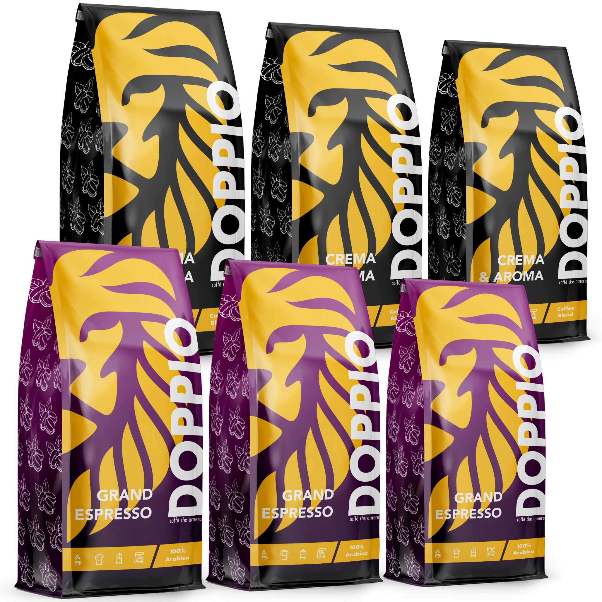 Kawa Ziarnista Do Ekspresu Doppio Grand & Crema 6kg- 100% Arabica-blue Orca