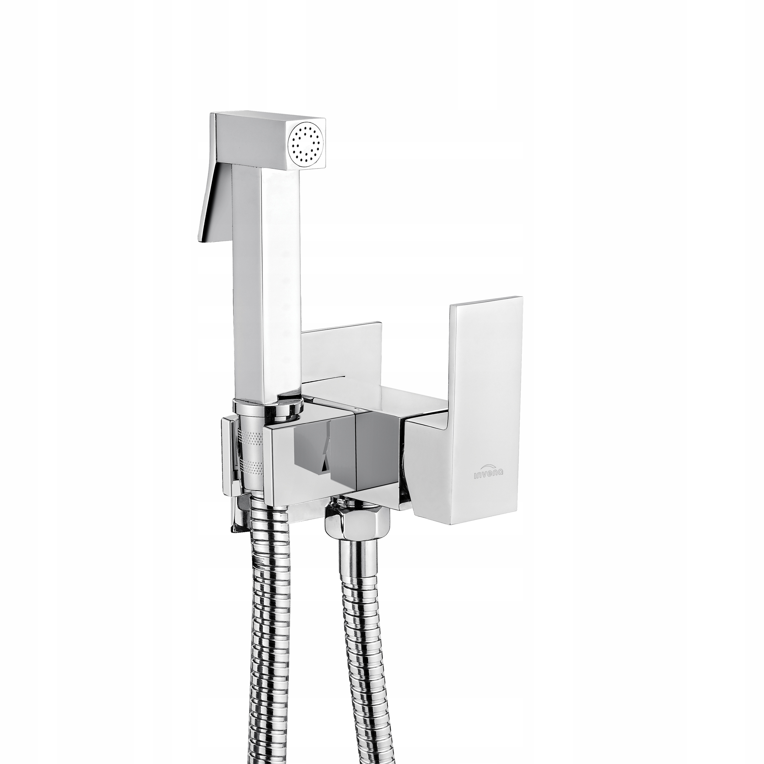 Podomietková bidetová batéria štvorcová, chróm