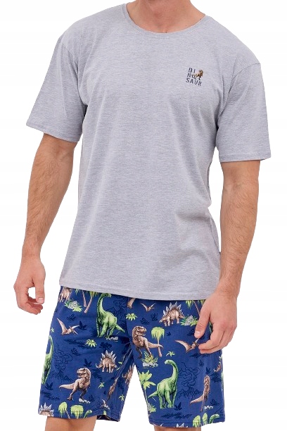 Cornette pánské pyžamo 326/272 Dinosaur 2 krátký rukáv velikost 5XL