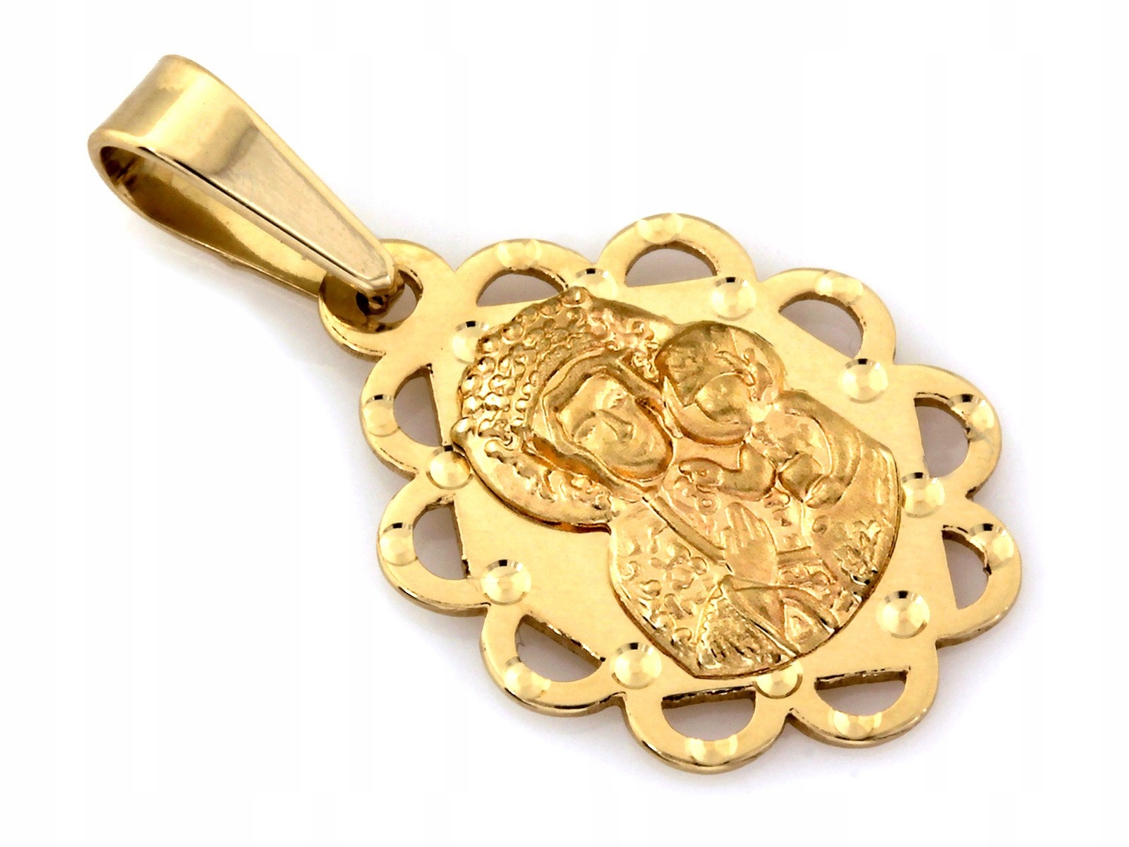 Zlatý přívěsek 585 14k s Pannou Marií Čenstochovskou, váha 0.70 g jako dárek