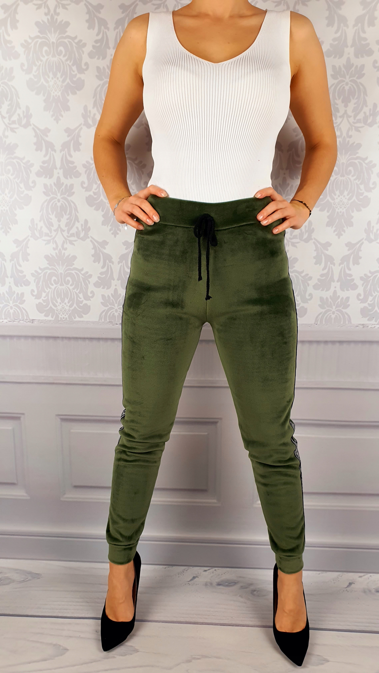 #OCIEPLANE - SPODNIE - DRESOWE - DAMSKIE - WELUR Model LA