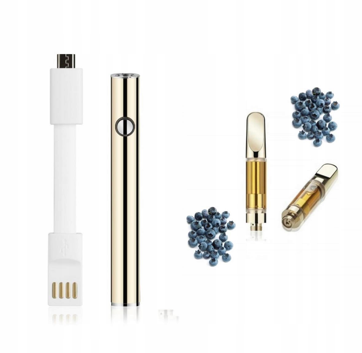 Zestaw Jagoda Haze Mocny 2SZT Kartridz Liquid 70% Cbd Urządzenie 900 Mah