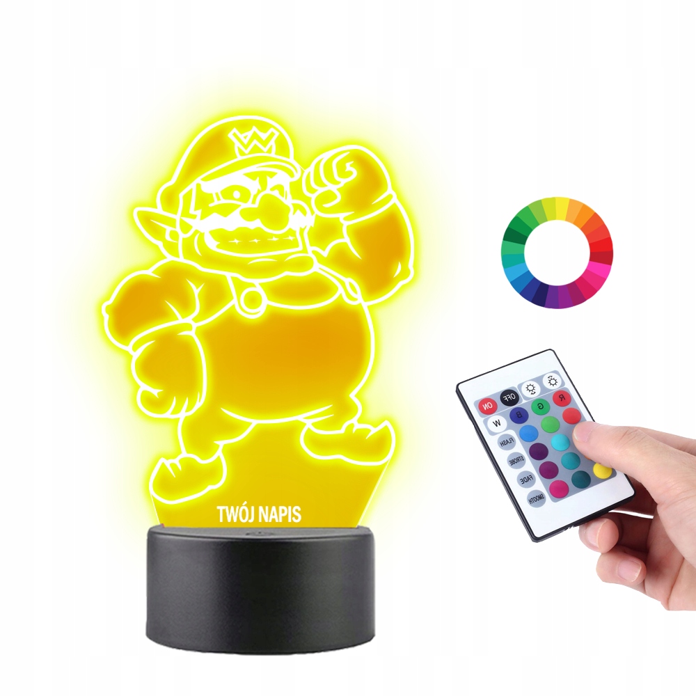 

Lampka na Biurko Statuetka 3D Mario Wario