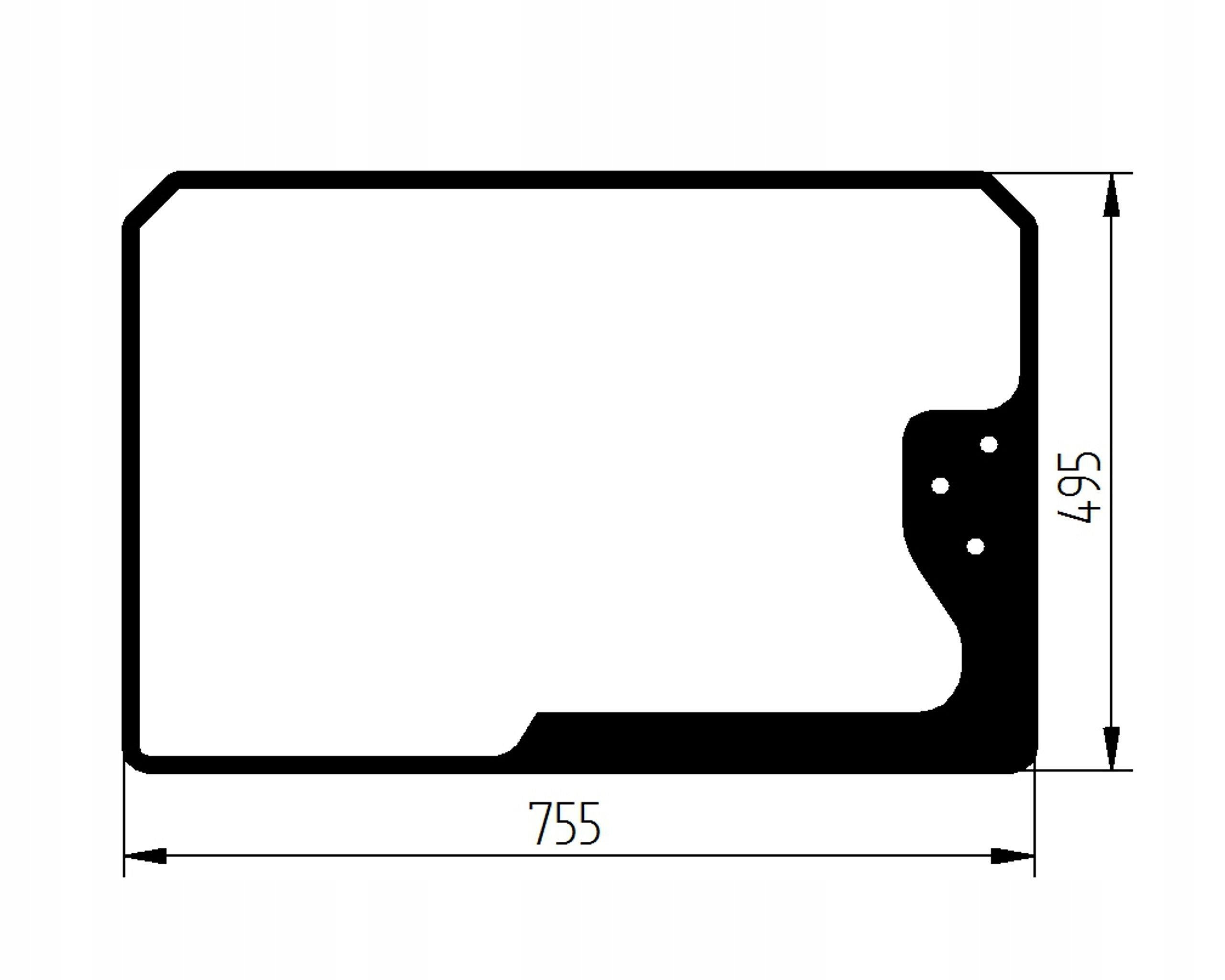 sklo teleskopický nakladač Jcb zadní 332/V8200