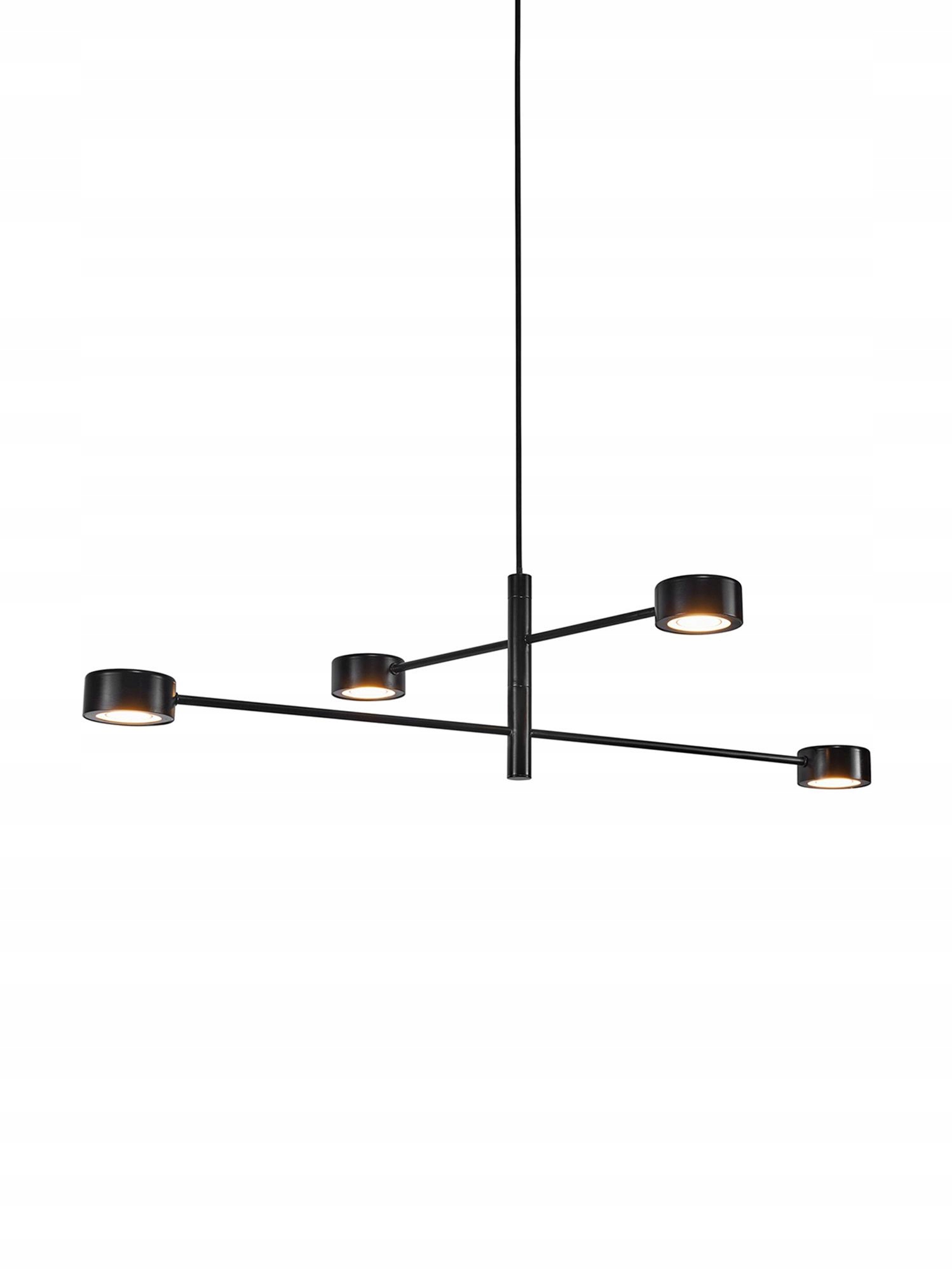 Čierna Stropná Lampa Clyde Led 4X4W 2700K 4x 350lm Nordlux Moodmaker