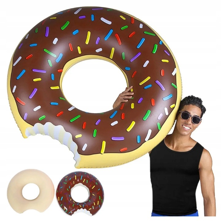 Koło dmuchane Hurtnet Donut brązowe 90 cm
