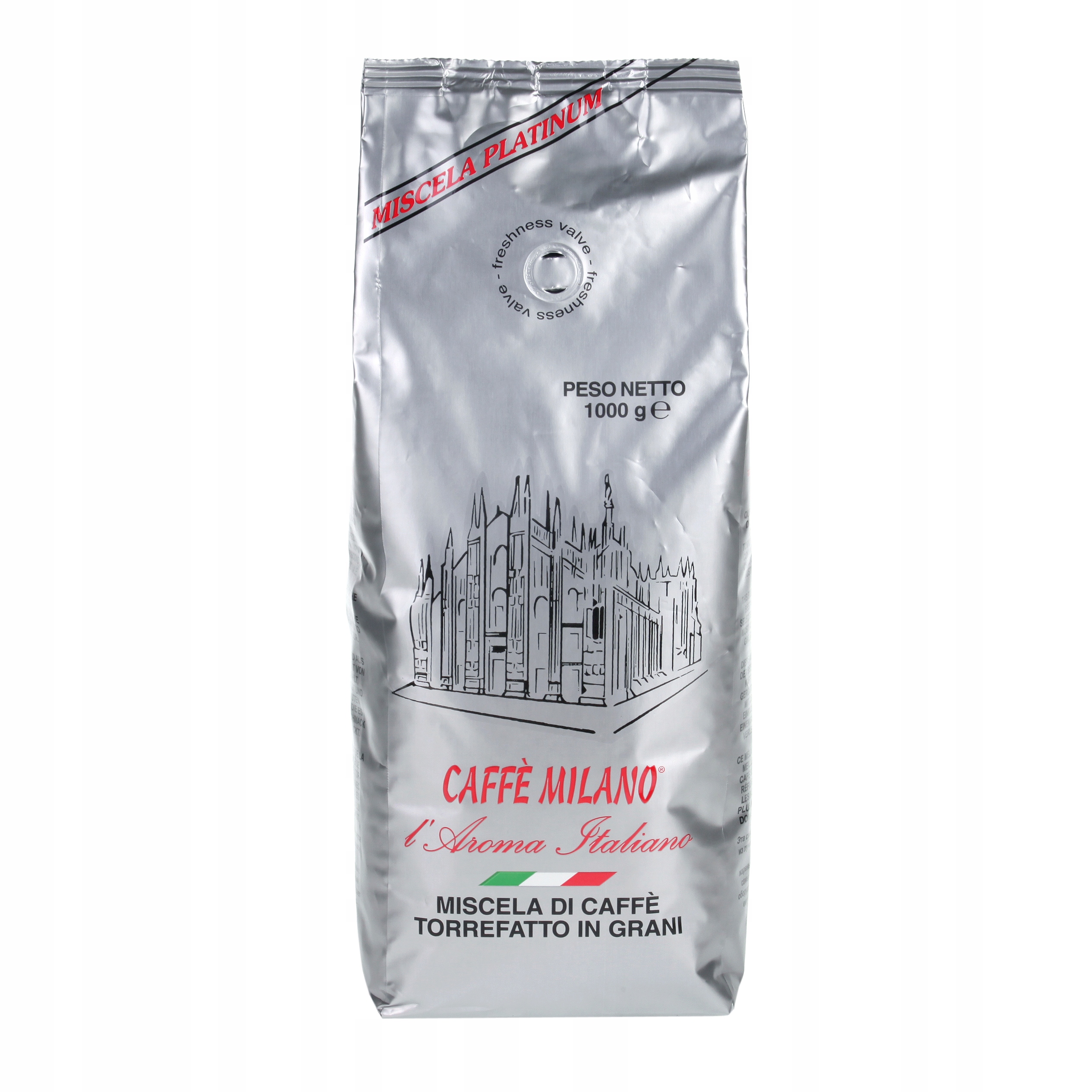 Levně Caffe Milano Platinum 1 Kg zrnková káva