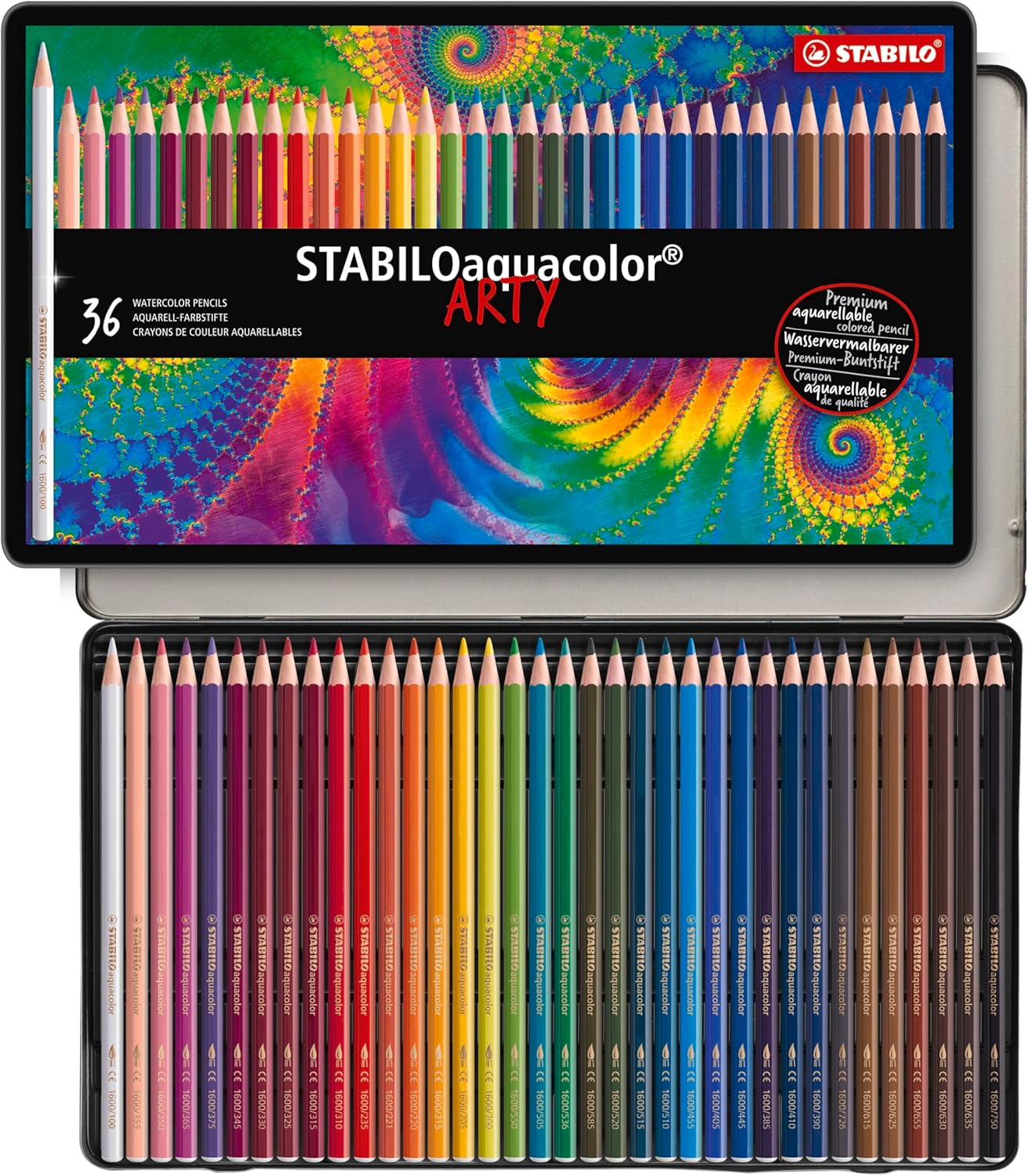 Stabilo Pastelky 36 kusů Arty Kovové Pouzdro