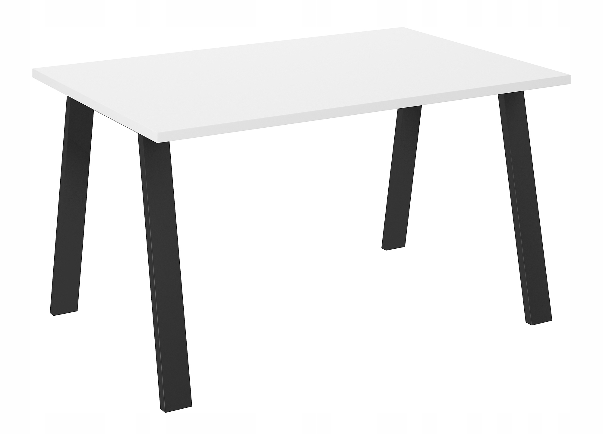 Jídelní Stůl Do Kuchyně Industriální 4-OS Kovové Nohy Loft 138x90 Bílý