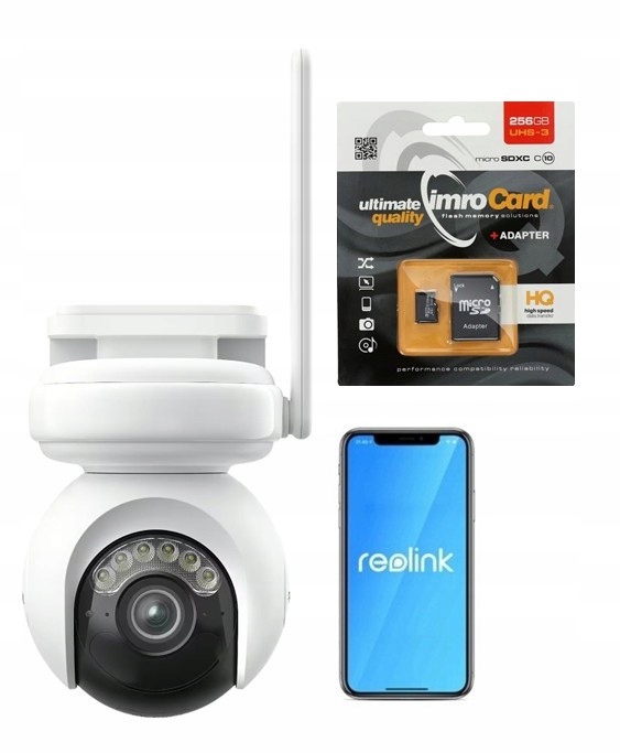 Kamera Reolink Altas B660 8MP 4K 360° WiFi 6 Otočná 20000 mAh Karta 256 Gb