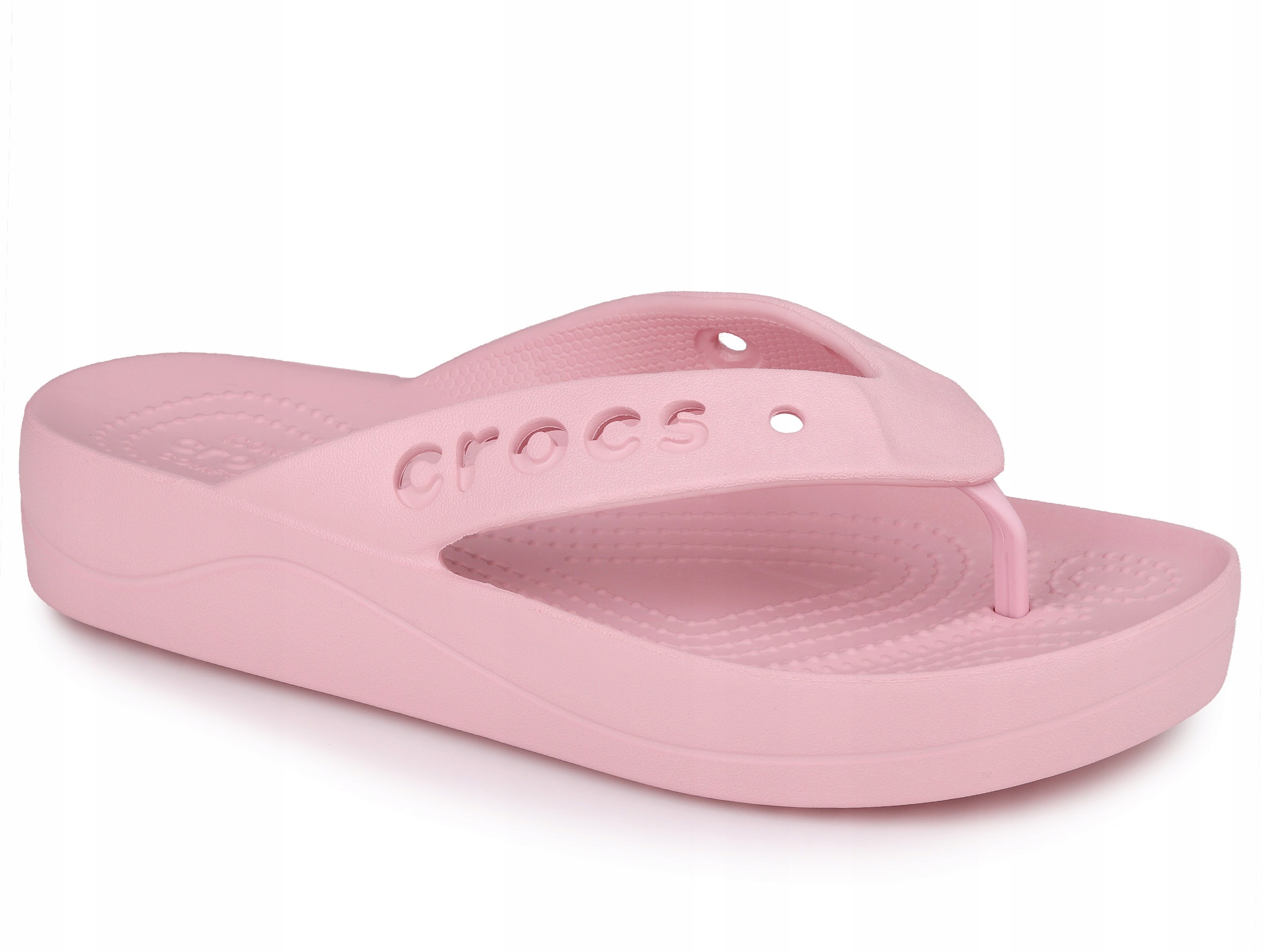 Klapki, japonki, damskie, Crocs BAYA PLATFORM FLIP PINK Marka Crocs
