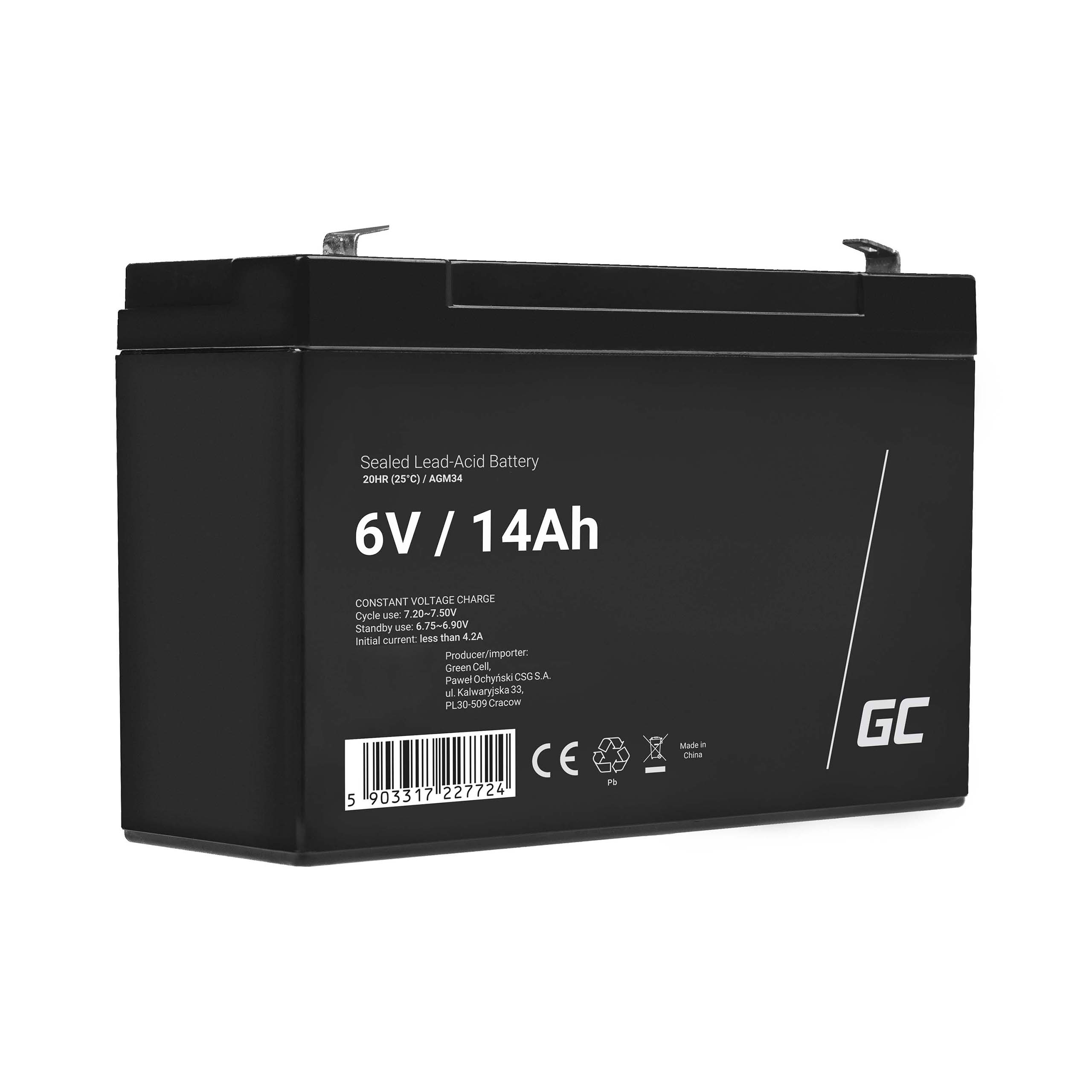 

Akumulator Żelowy 6V 14Ah Skuter Motor