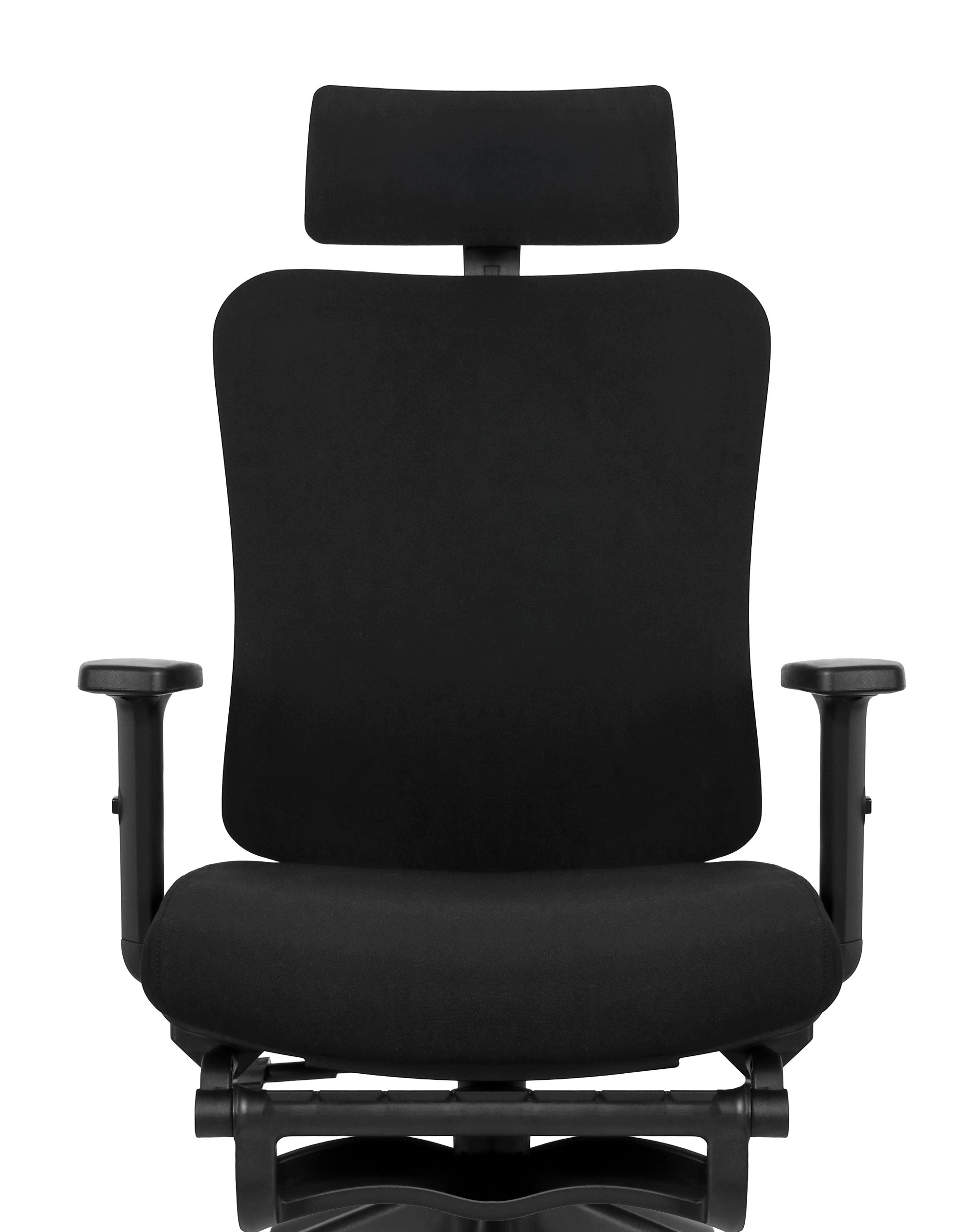 Fotel ergonomiczny obrotowy Hells Chair HC-1041 Czarny Tkanina z podnóżkiem