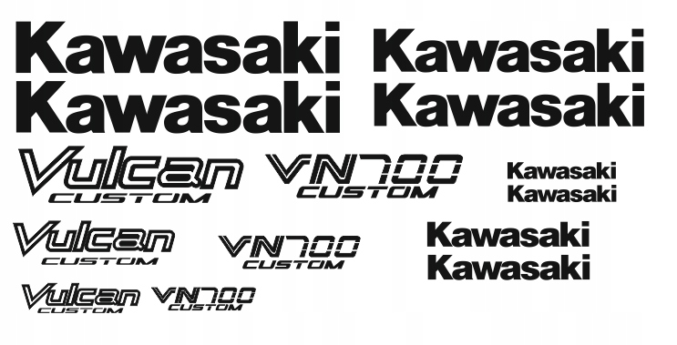 kawasaki vulcan naklejki 700 900 naklejka vulcan Producent bez marki