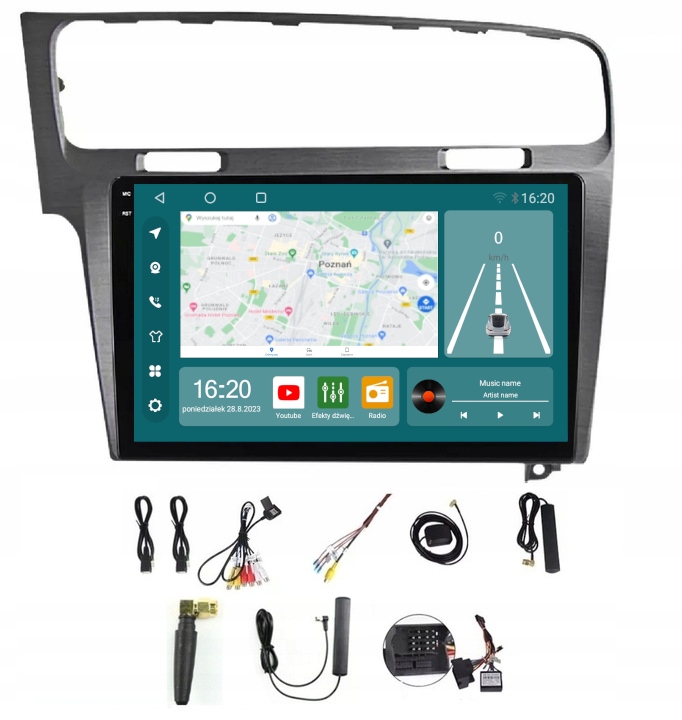 Android Vw Golf 7 2012-2019 Usb Rádio 256 Gb Sim