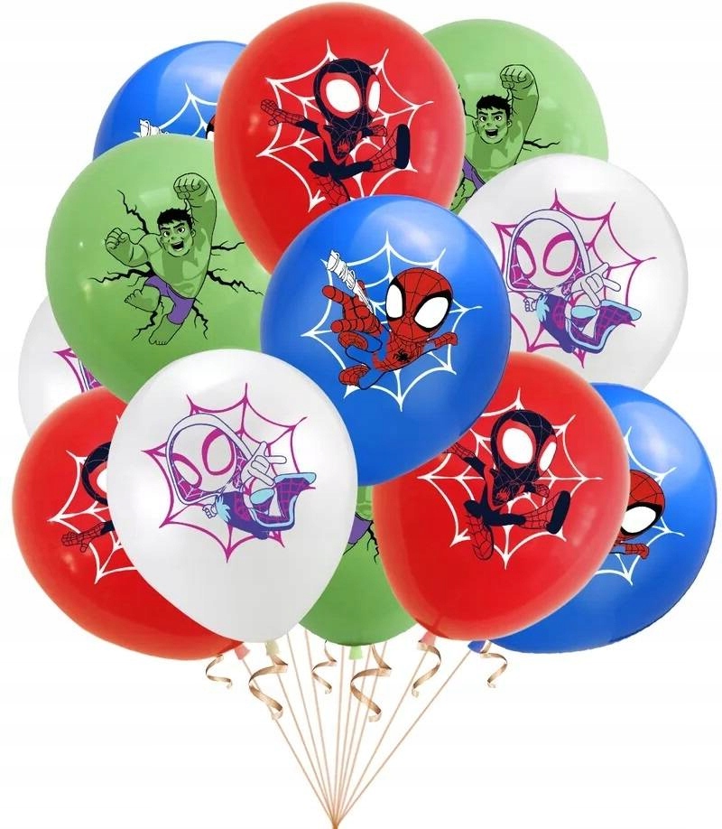 BALON BALONY ZESTAW SPIDERMAN HULK AVENGERS 8szt