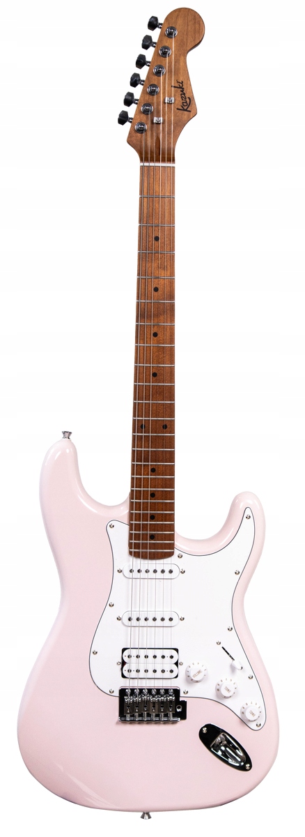 Gitara elektryczna Kazuki FMT01-PK różowa 3 kostki gitarowe