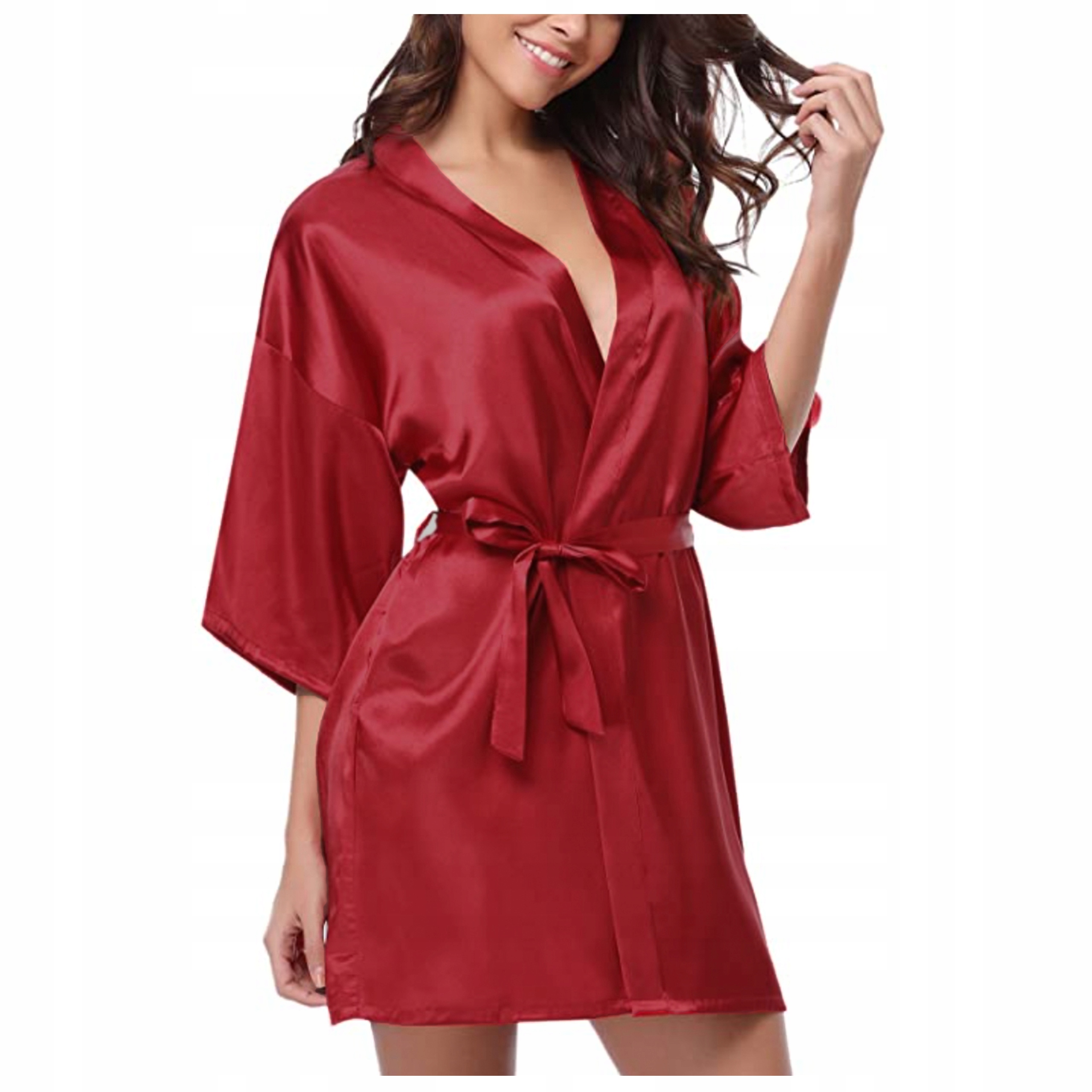 

Satynowy Szlafrok damski Satyna podomka peniuar