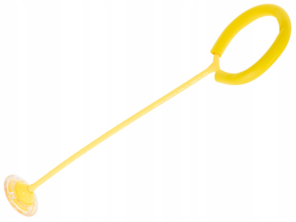 HULA HOP NA NOGĘ LED SKAKANKA PIŁKA ŚWIECĄCA KÓŁKO DLA DZIECI ŻÓŁTA 62 CM Średnica 12 cm