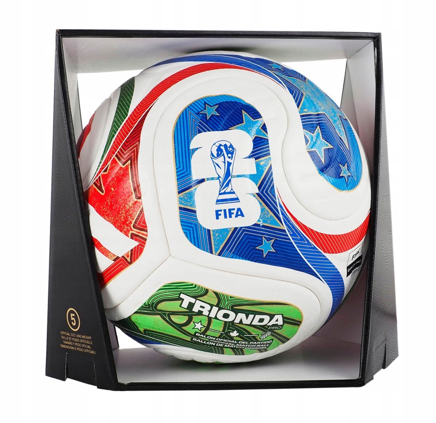 Piłka nożna adidas Fifa World Cup 26 Trionda Pro JD8021 meczowa R. 5