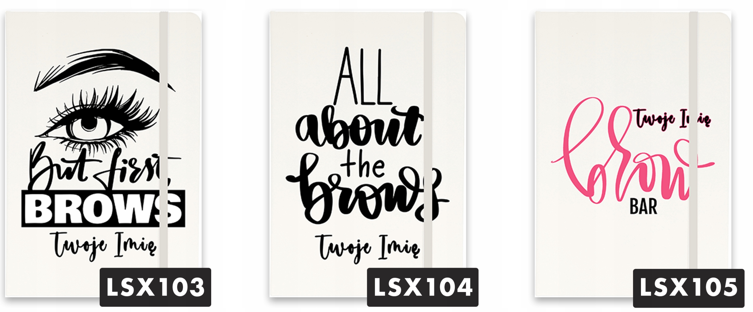 Notes Notatnik A5 Biały DLA STYLISTKI RZĘS IMIĘ Wz Rodzaj notes