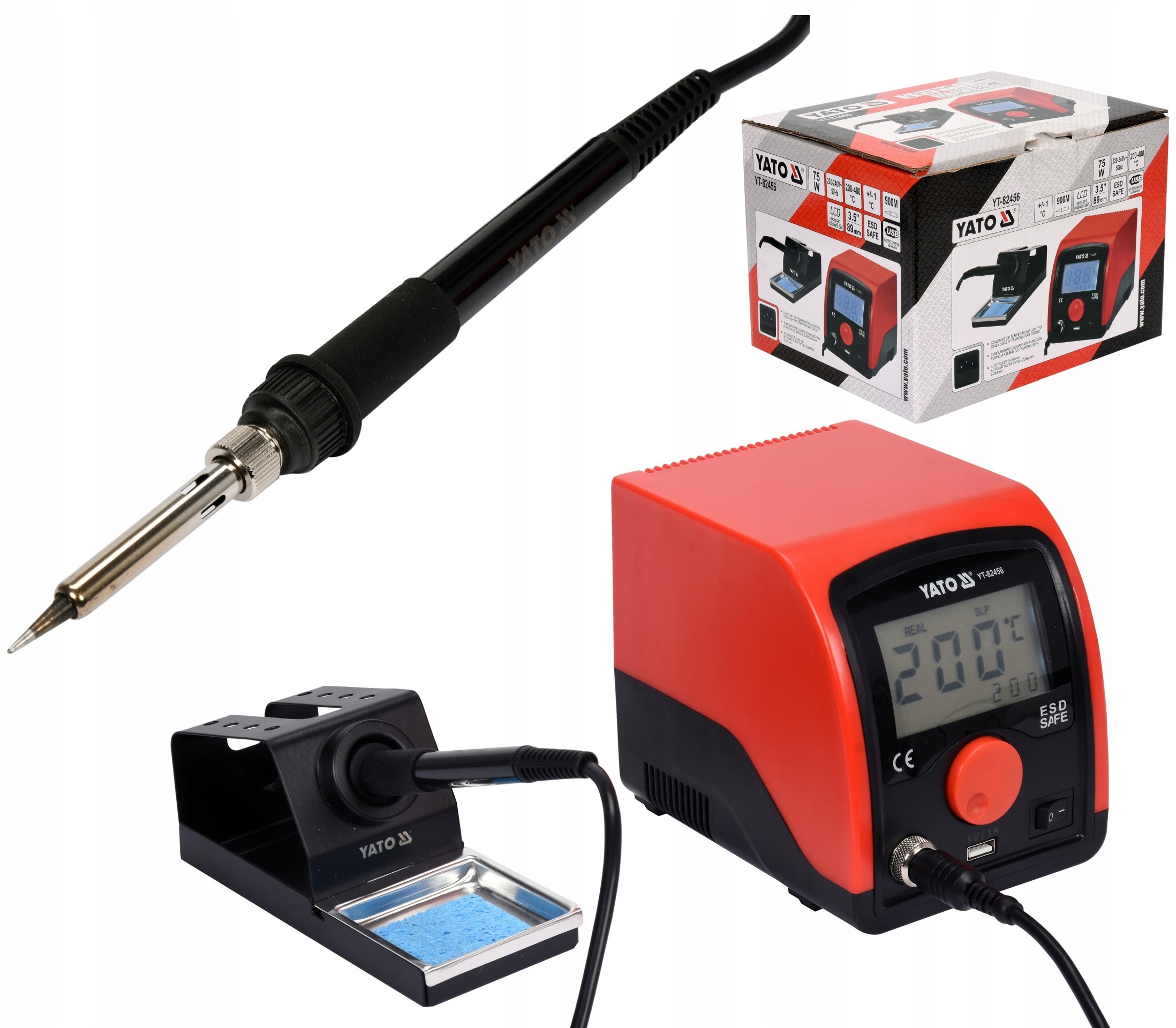 

Yato Stacja Lutownicza 3.5 LCD Grot 900M 75W