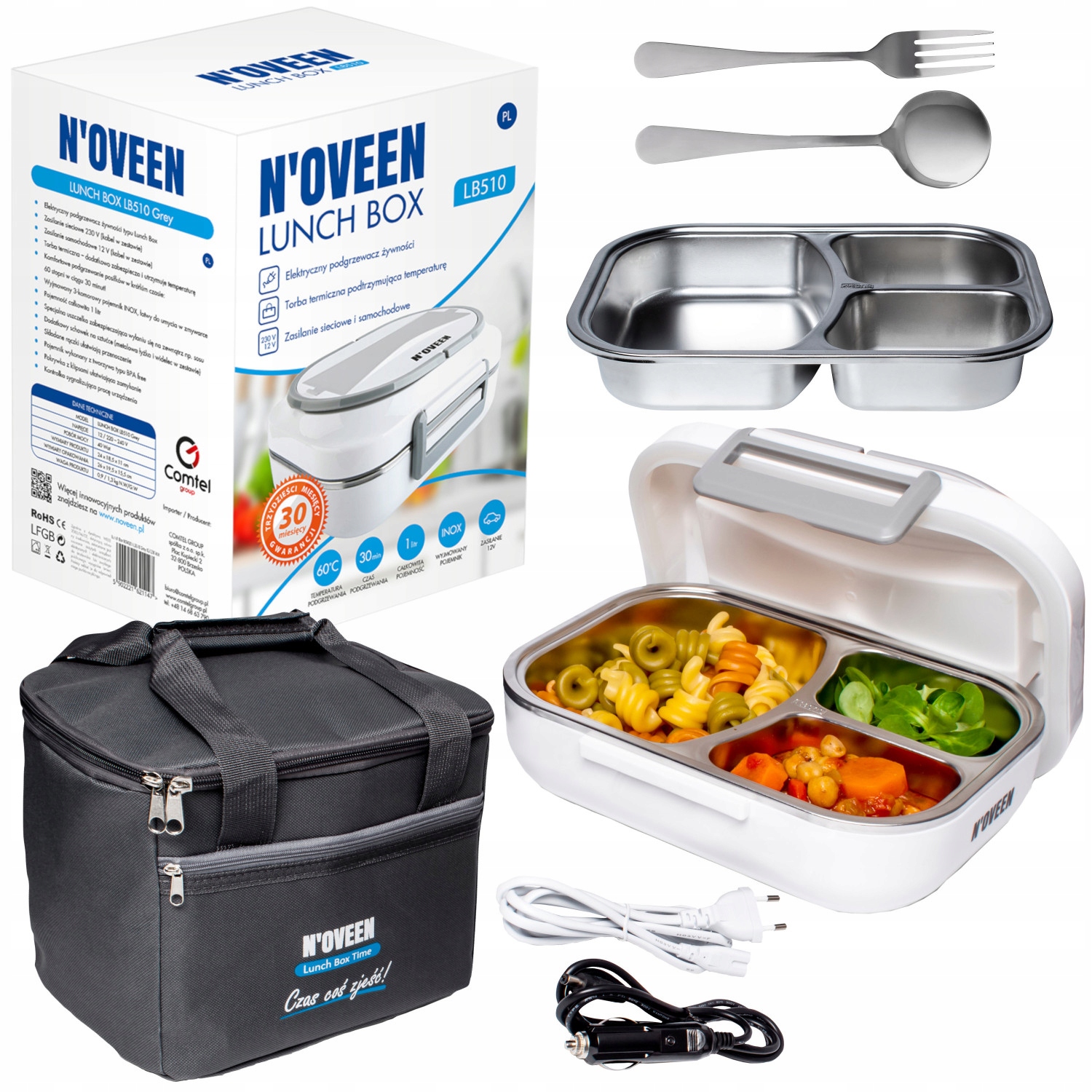 

Elektryczny Lunchbox Termos Obiadowy 230/12V Torba