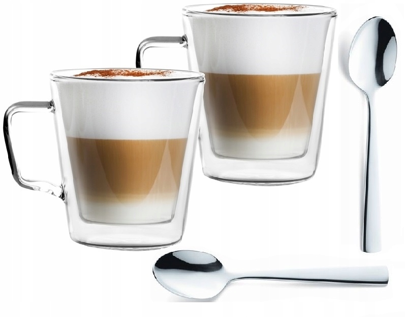 

Szklanki Termiczne Zestaw 2 Kawy Cappucino Herbaty