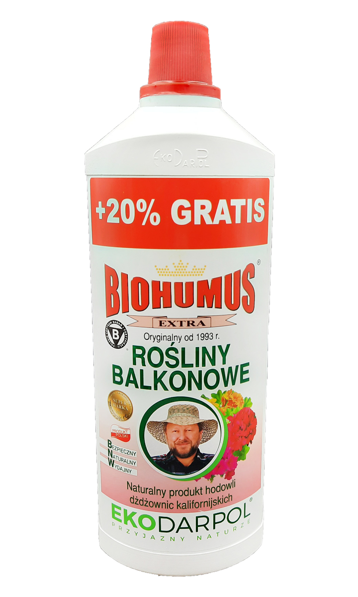

Biohumus Extra Balkonowe 1.0L+20%GRATIS