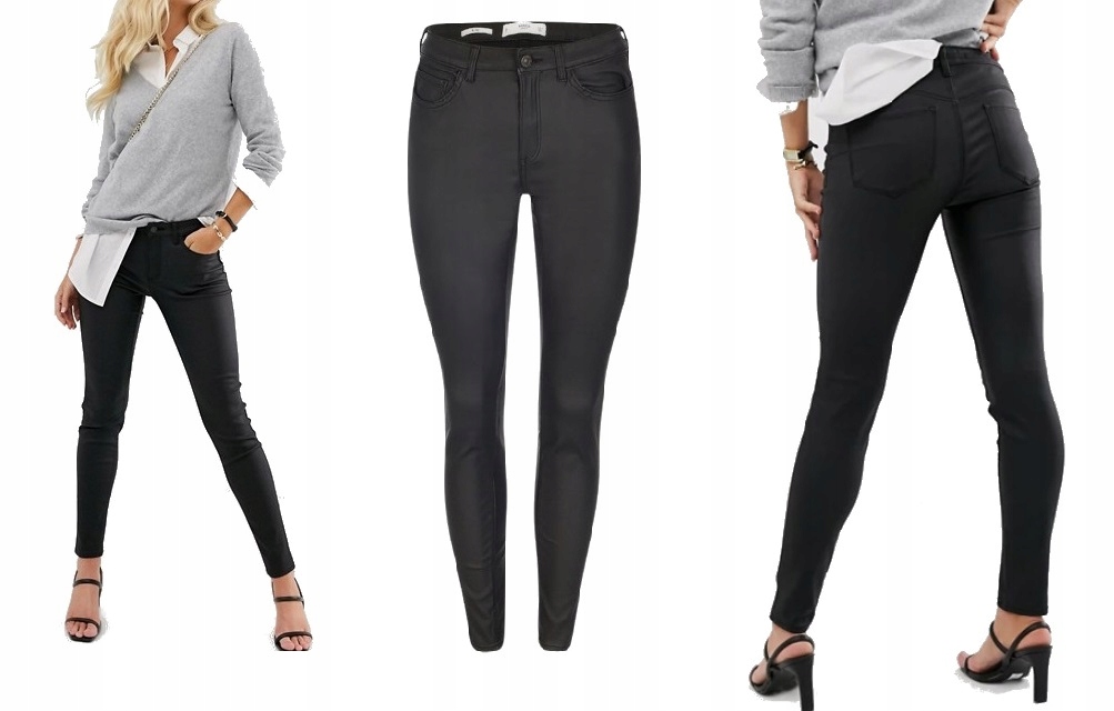 

Mango Woskowane spodnie jeansy Skinny Push-up 42