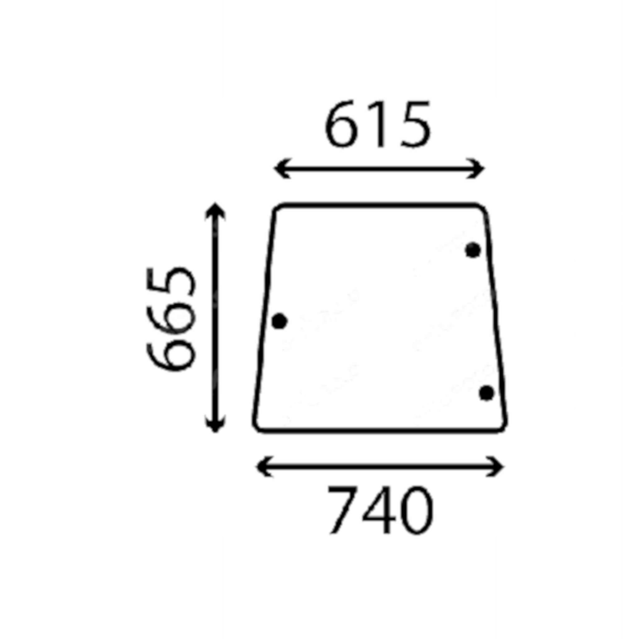 Landini sklo boční 3540315M1