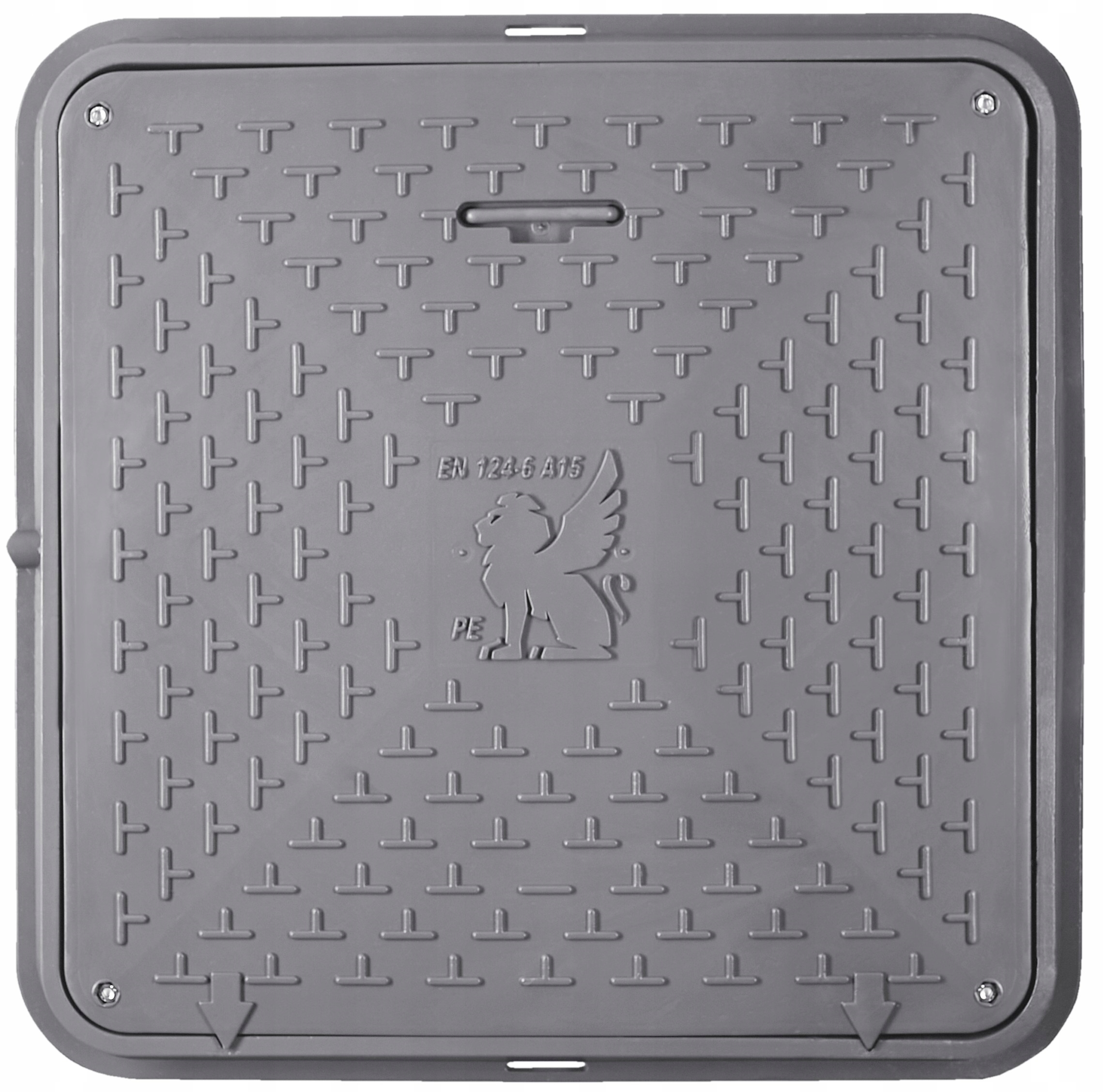 Kryt poklopu do studne Štvorcový 720/600 A15 BabylonPlast Šedý