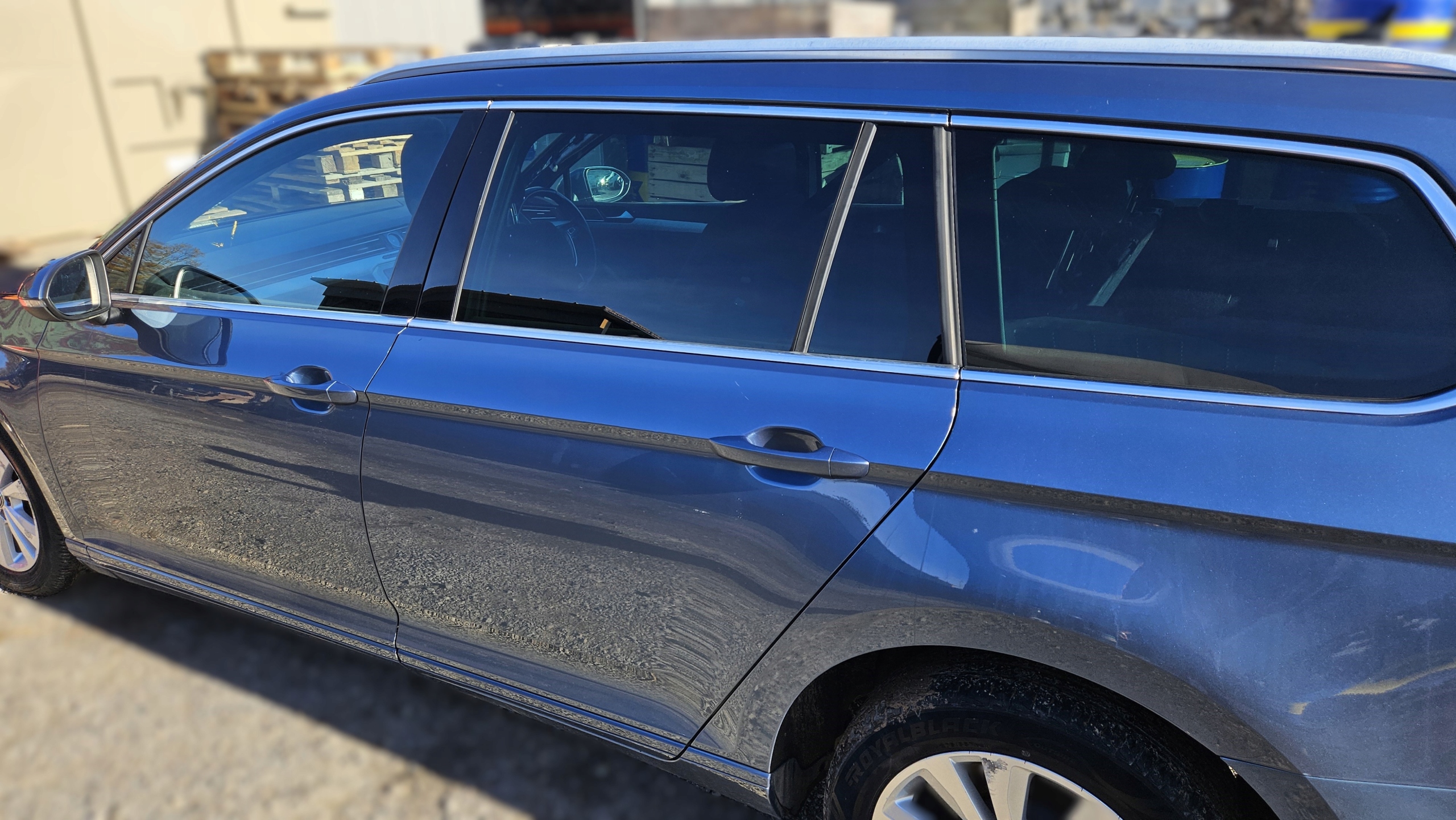 VW PASSAT B8 KOMBI door left left rear. rear part colour LB5J