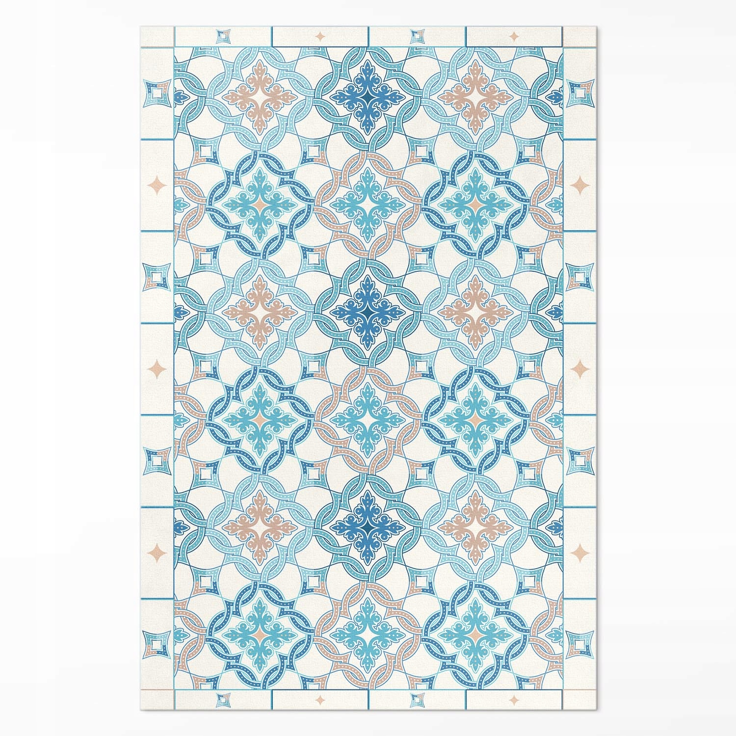 Vinylový koberec do spálne Geometrická väzba ozdobné dlaždice Veľký 140 x 210 cm