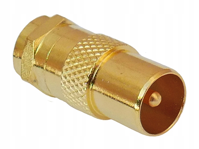 Adapter antenowy RF F/wt-TV/wt HQ GOLD 75Ohm