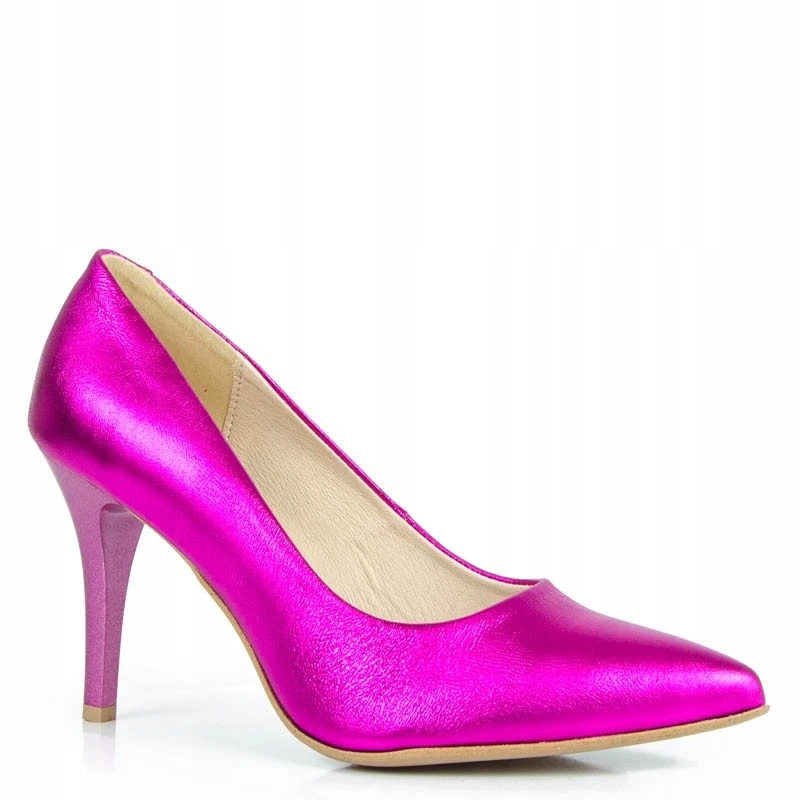 LaRoni 2169 Čelovka Podpatky Špic Kůže Fuchsie 40