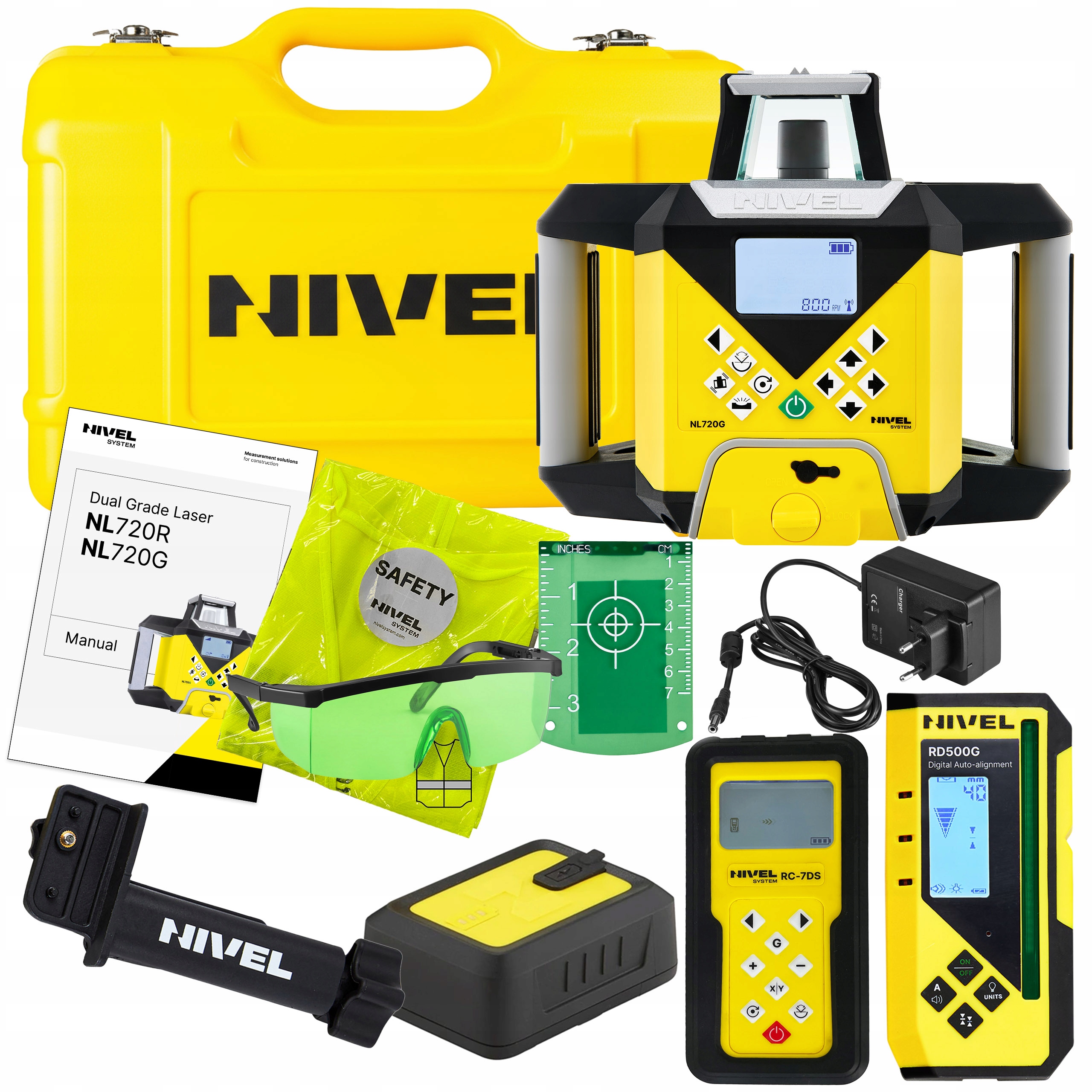 Laser Obrotowy Niwelator Nivel System NL720 G Digital Zielony