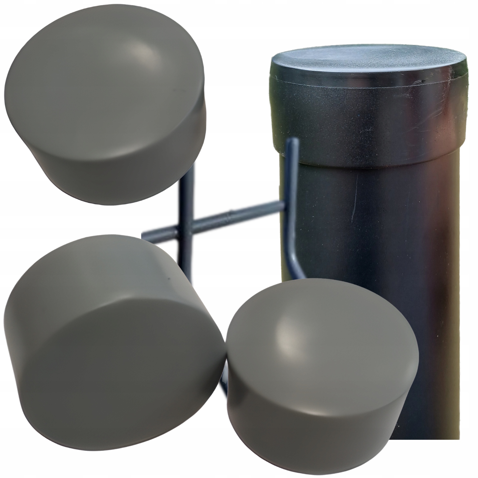 Vnější krytka na profil krytky Fi60 50 Ks Šedá