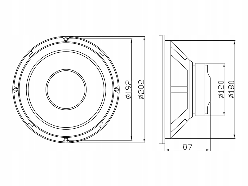 Głośniki samochodowe jednodrożne Blow A-200 Marka Blow