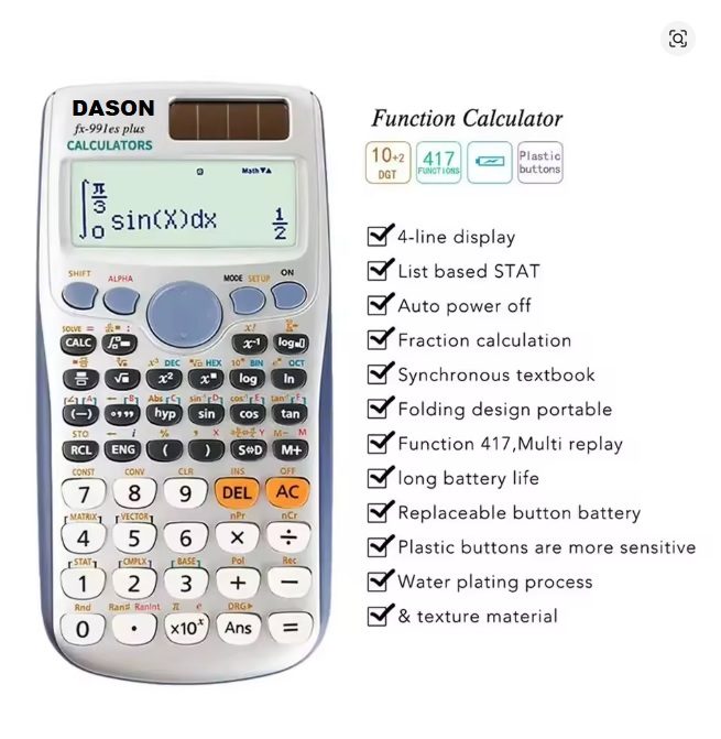 Инженерный калькулятор 417 функций Fx-991ES