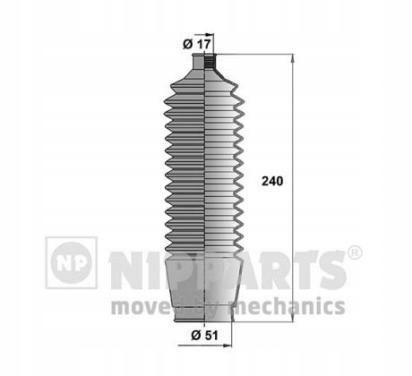 NIPPARTS Osłona drążka kierowniczego MITSUBISHI Producent części Nipparts