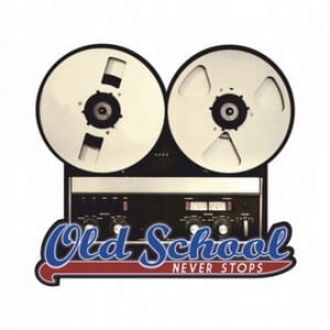

Old School Never Stop naklejka magnetofon szpulowy