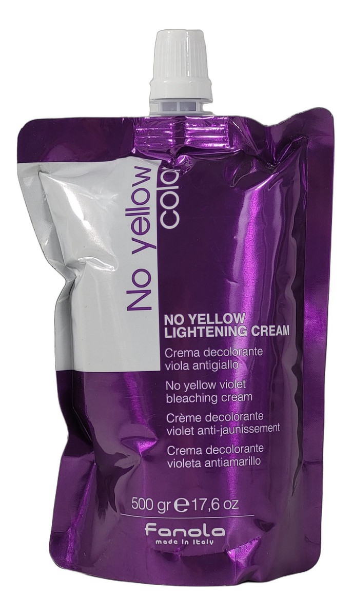 Fanola No Yellow Krémový rozjasňovač proti žloutnutí pro blond vlasy 500 ml