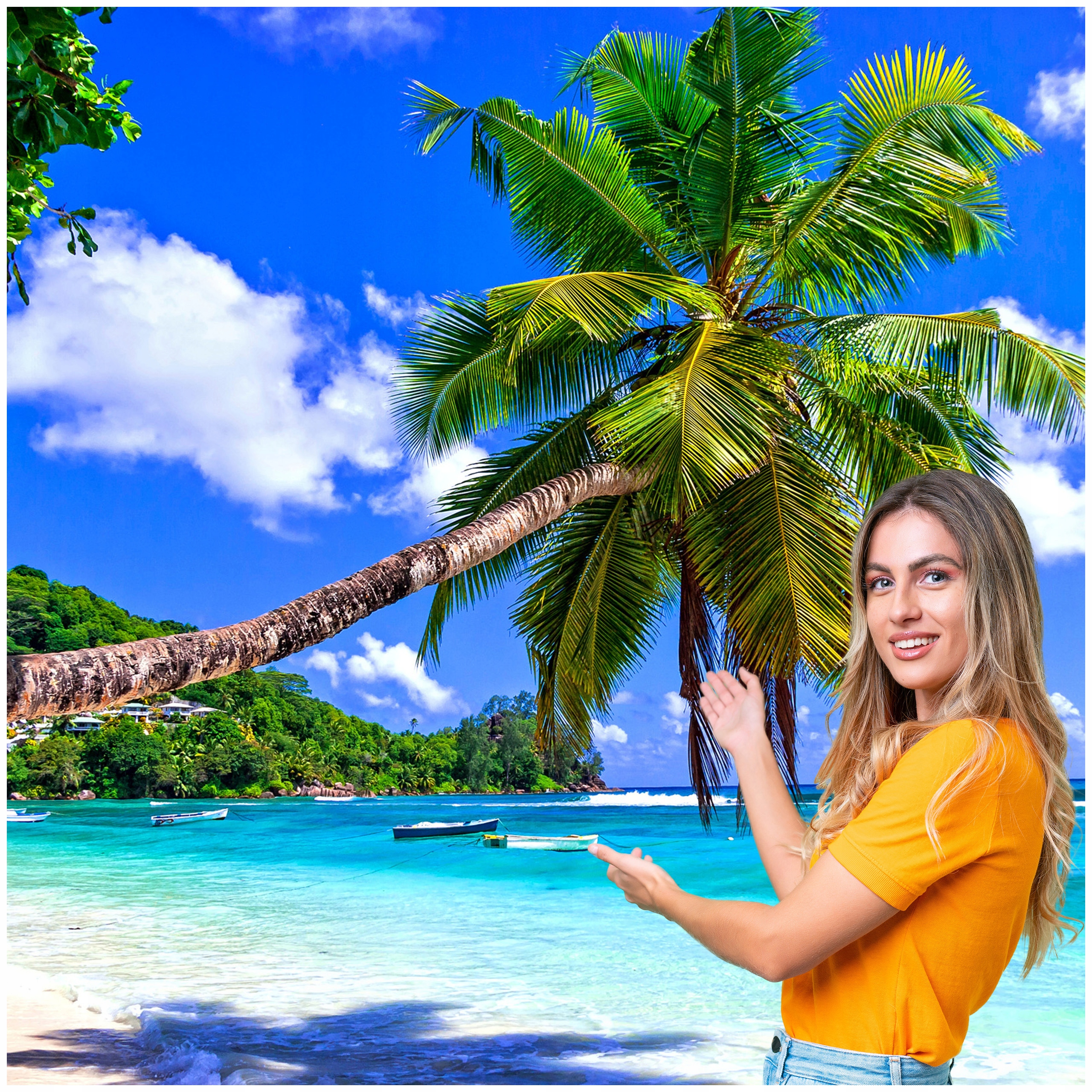 Fototapeta Salon Spálňa Pláž More Slnko Palmy 588x260 PMSP09W