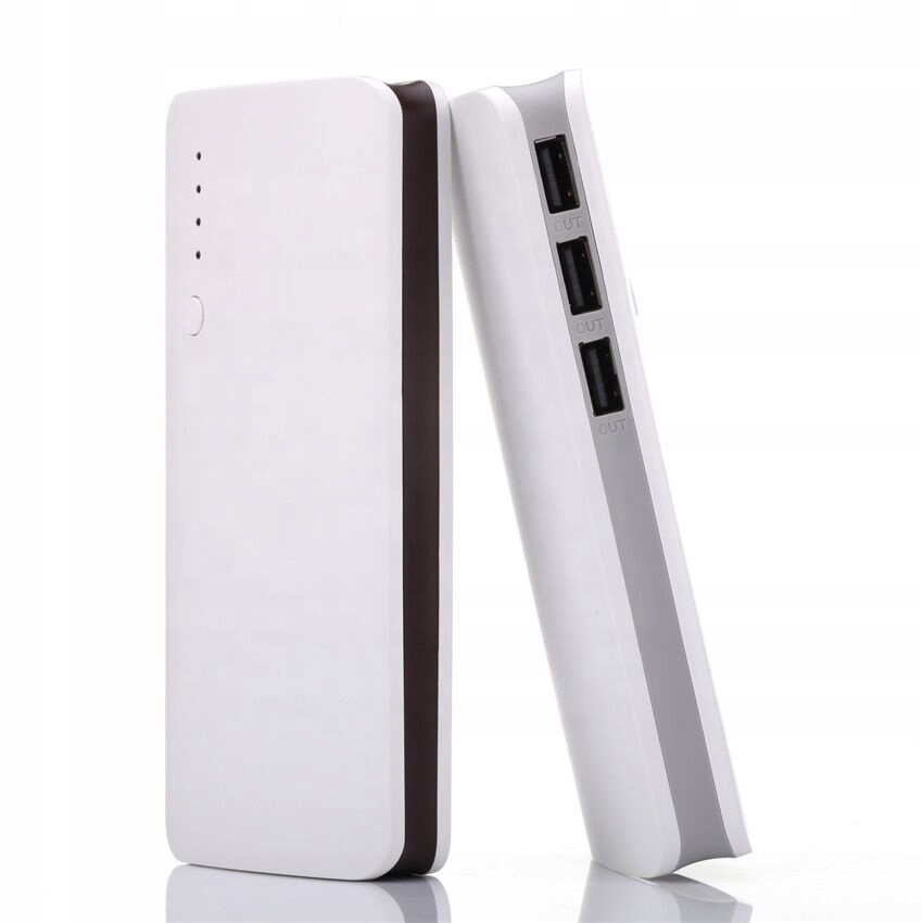 POWER BANK 20000 mAh BIAŁY USB ŁADOWARKA LATARKA POWERBANK