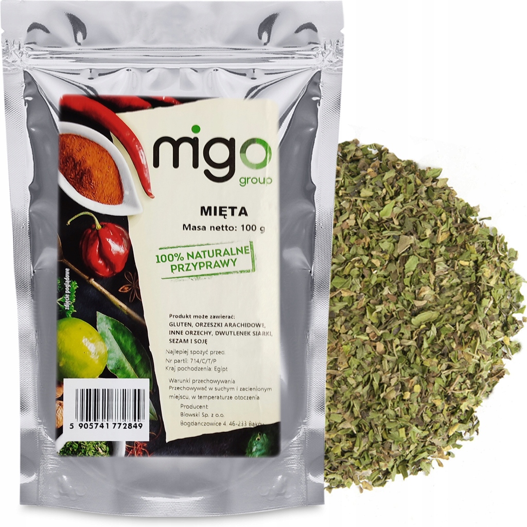 MIĘTA Suszona, naturalna - 100g - MIGOgroup