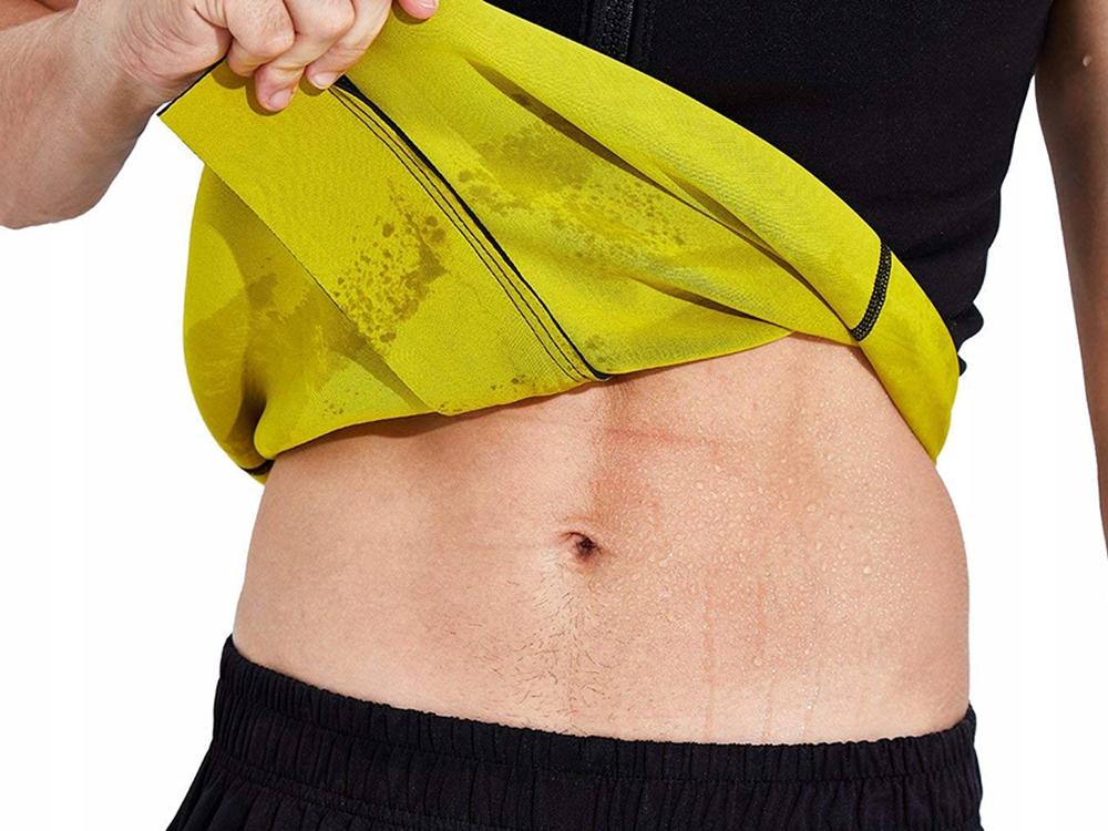 KOSZULKA NEOPRENOWA FITNESS MĘSKA ODCHUDZAJĄCA SPORTOWA TRENINGOWA SAUNA Szerokość pod pachami 48 cm