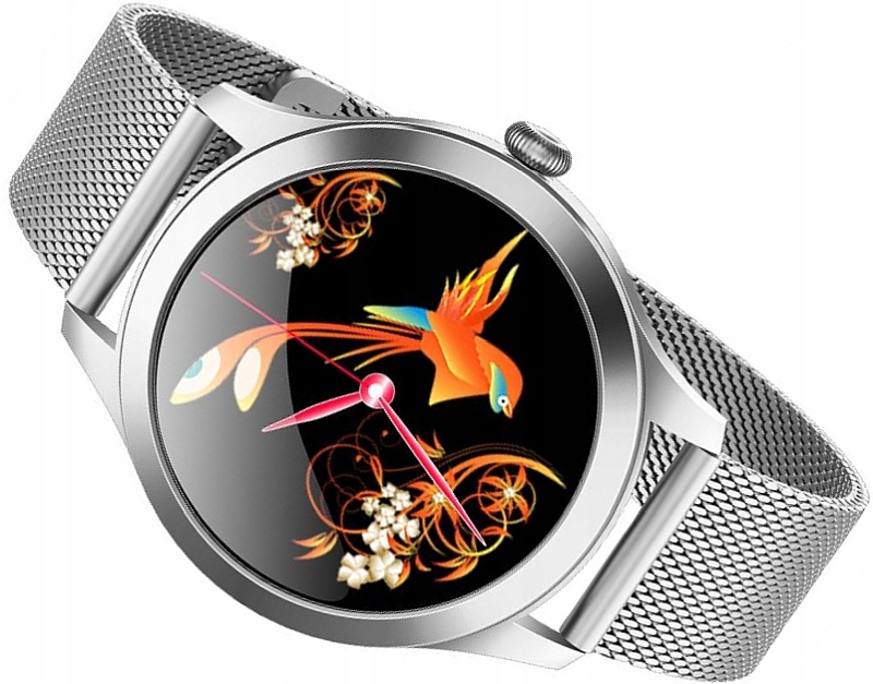 

Srebrny Zegarek Damski Ginorossi Smartwatch Zestaw