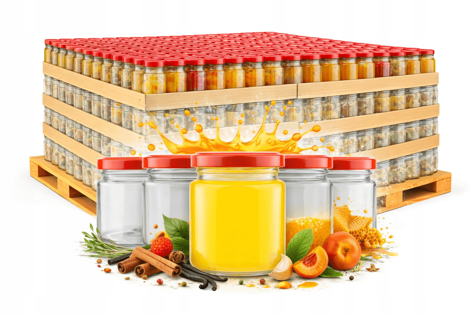 Słoik Słoiczek 200ml szklane słoiki na dżem miód Półpaleta 1824 szt