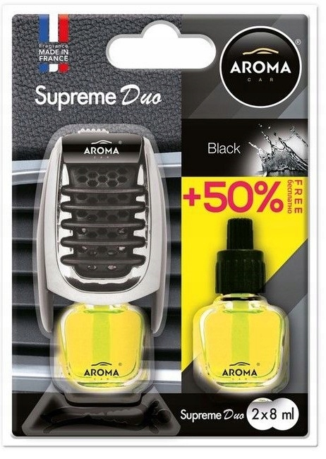

Aroma Supreme Duo Black Odświeżacz samochodowy